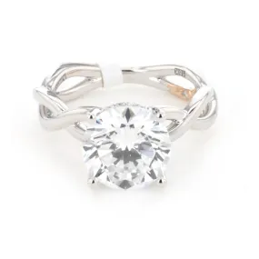 0.09 ctw Diamond Hidden Halo Engagement Ring