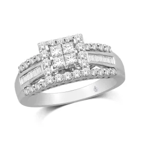 10K White Gold 1 Ct.Tw. Diamond Fashion Ring