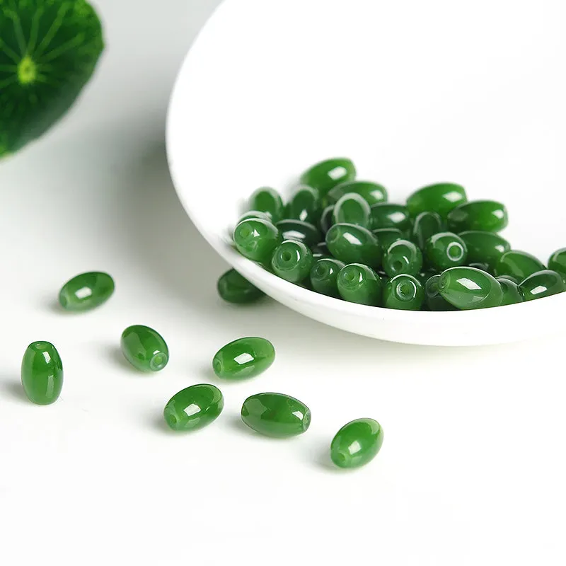 10X6.5X6.5mm Natural Jade Beads Nephrite Bead WBD86
