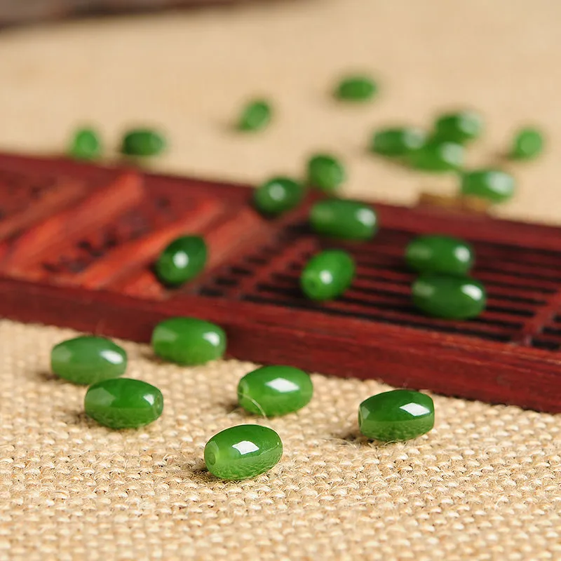 10X6.5X6.5mm Natural Jade Beads Nephrite Bead WBD86