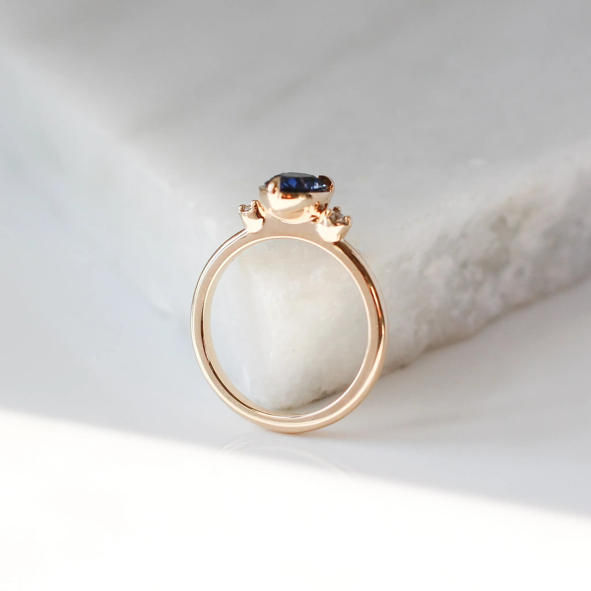1.29ct Blue Lagoon Pear Sapphire Ring