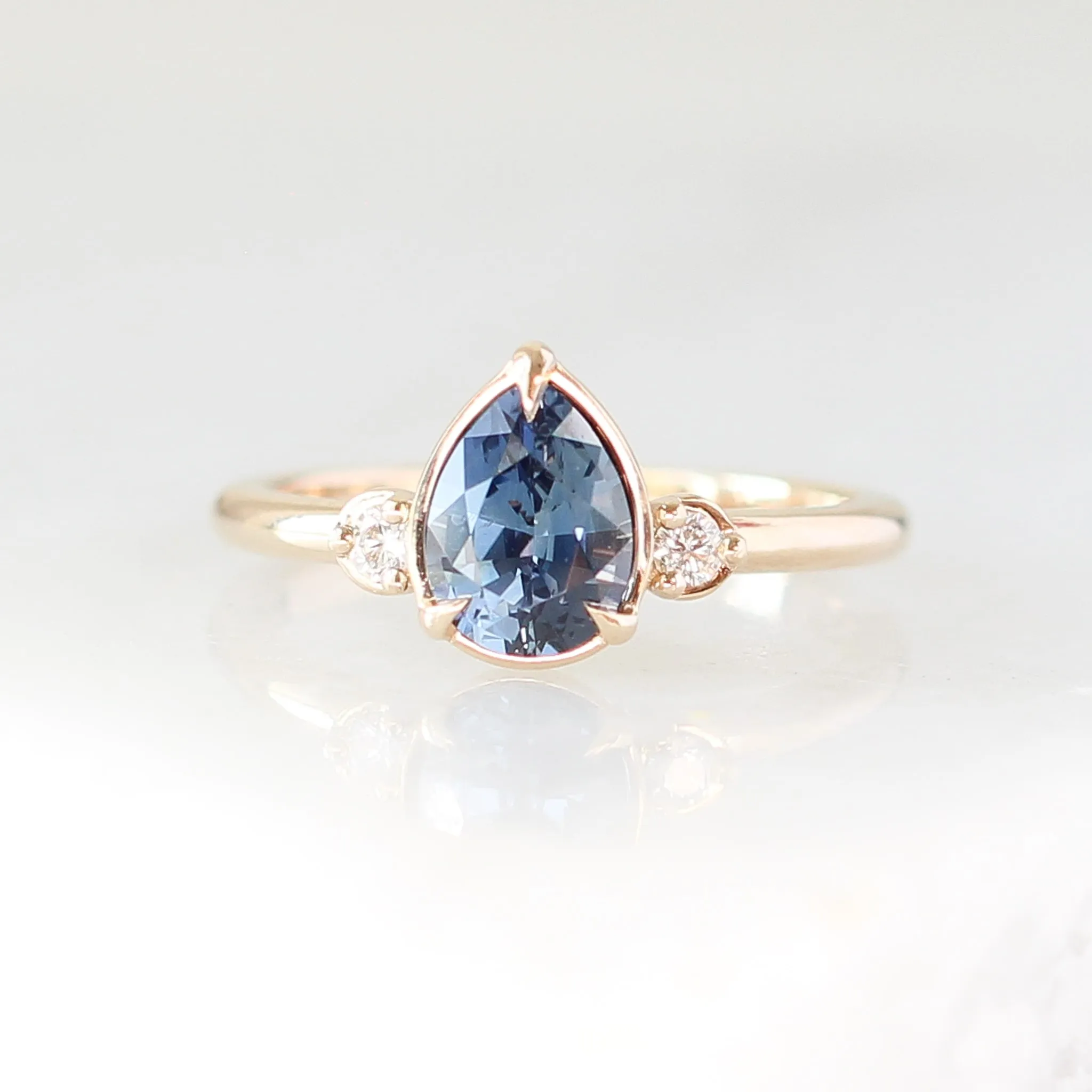 1.29ct Blue Lagoon Pear Sapphire Ring
