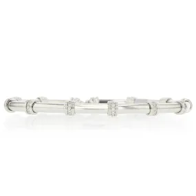 14K Gold Diamond 7 Station Cuff Bracelet