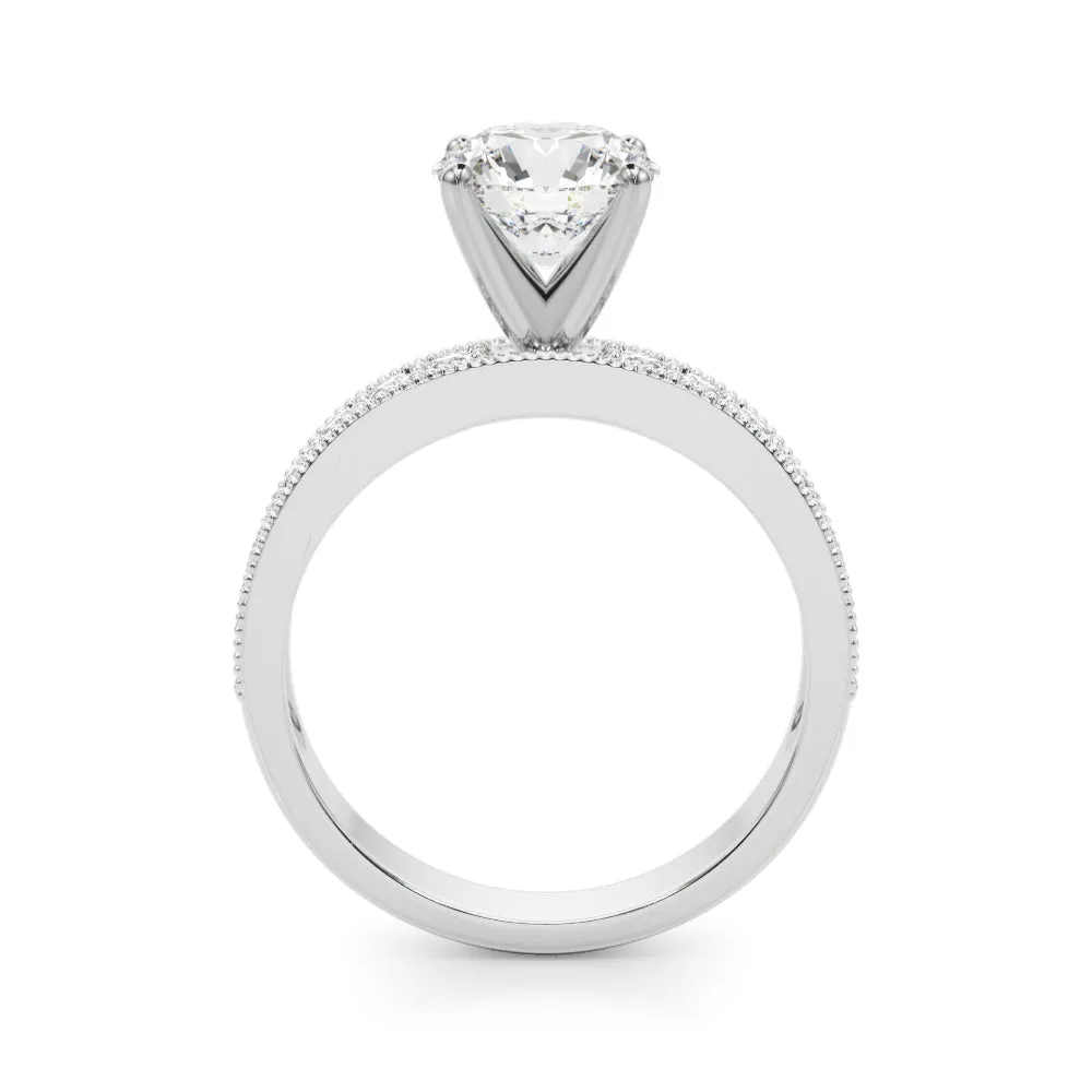 14K Top Set Vintage Engagement Ring