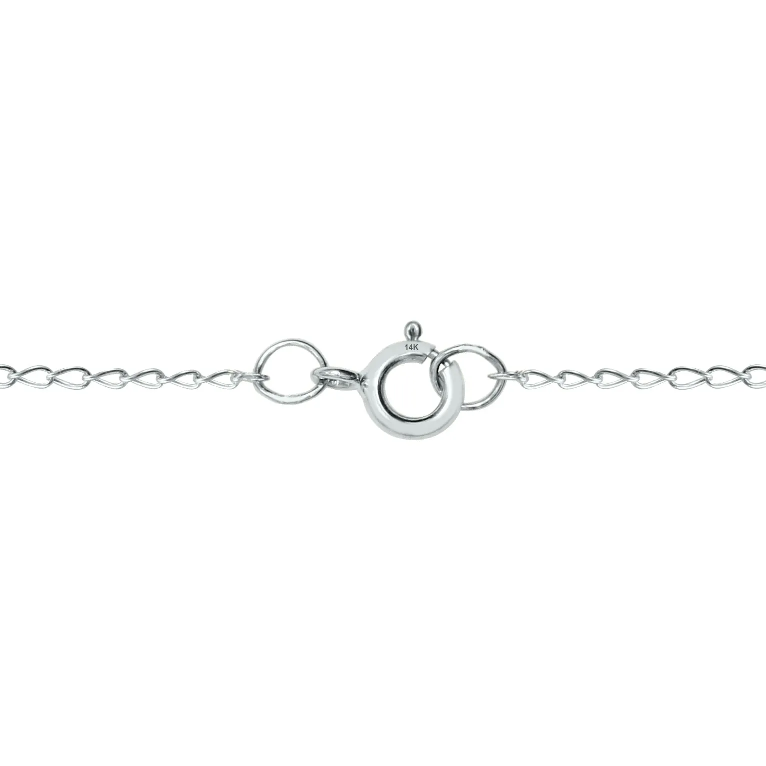 14K White Gold 5X3Mm Pear Sapphire And Diamond Pendant