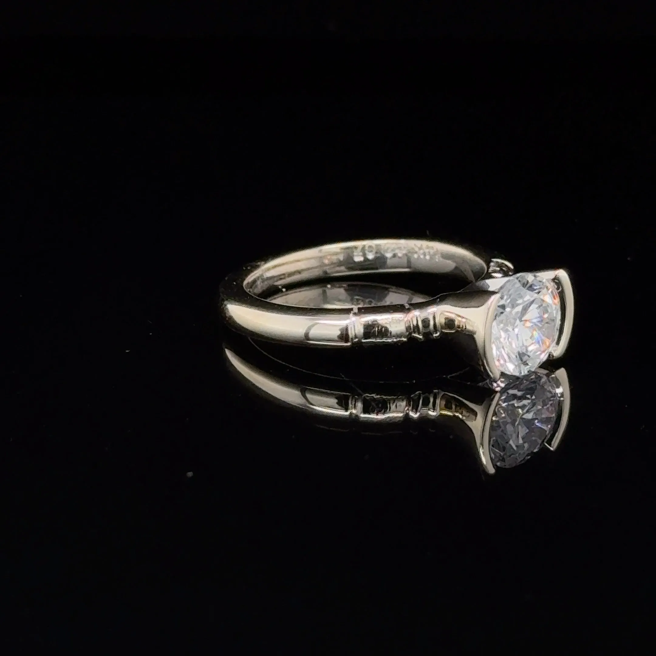 14K White Gold & CZ