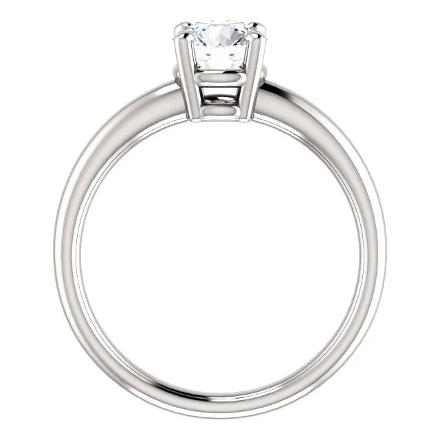 14K White Gold Round Engagement Ring 122231:496:P
