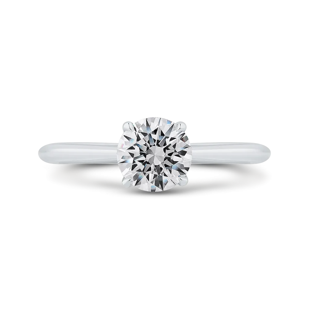 14K White Gold Solitaire Engagement Ring (Semi-Mount)