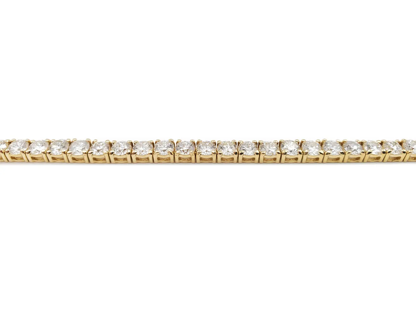 14K Yellow Gold Diamond Tennis Bracelet (9.05 Ct. T.W.)