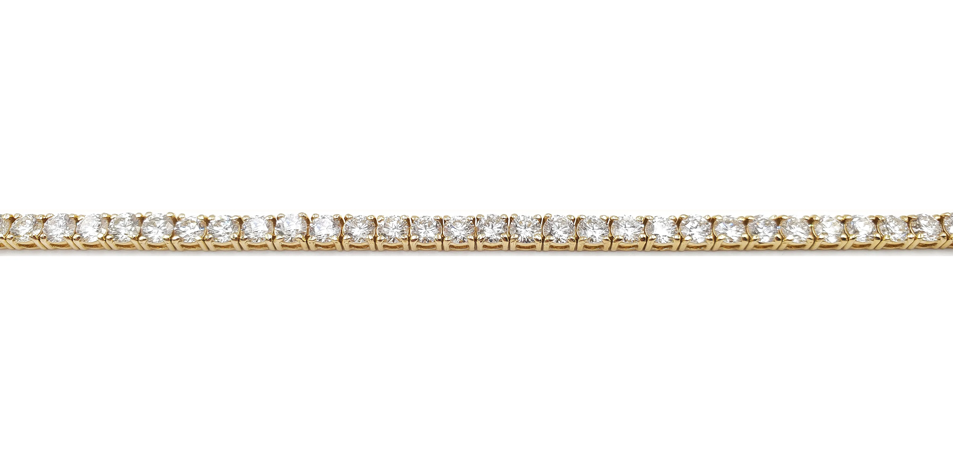 14K Yellow Gold Diamond Tennis Bracelet (9.05 Ct. T.W.)