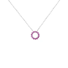 14KW 17PINK SAPHIRE 0.16CT  CIRCLE NK  (118N401255WSP14)
