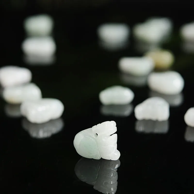 15X13X6mm Natural Jade Beads Jadeite Pixiu Bead WBD55