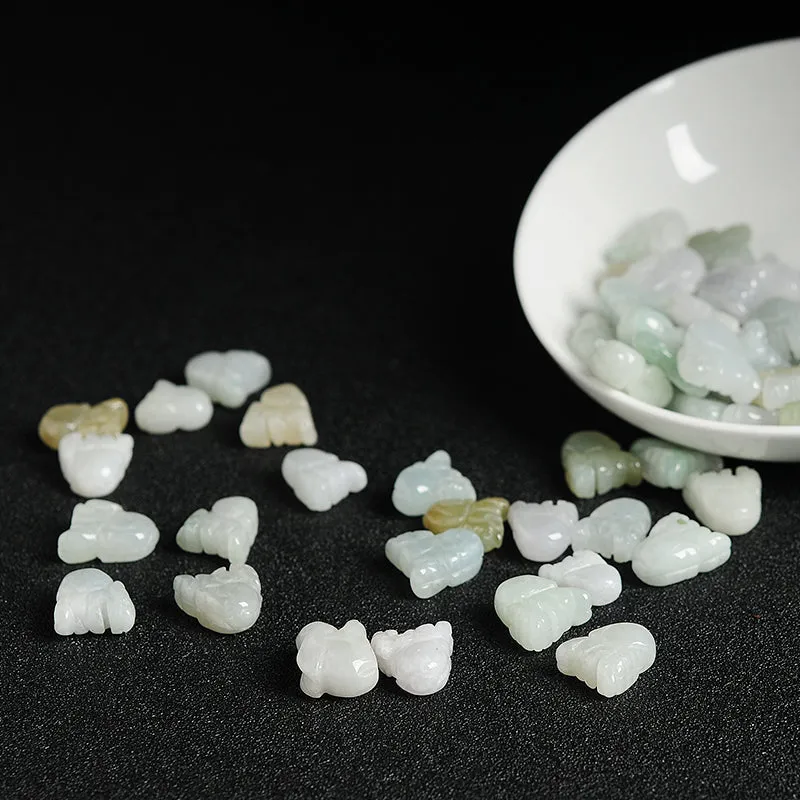 15X13X6mm Natural Jade Beads Jadeite Pixiu Bead WBD55