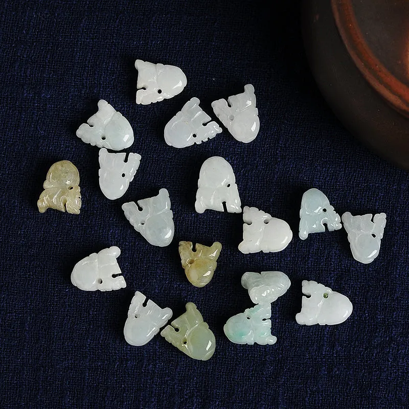 15X13X6mm Natural Jade Beads Jadeite Pixiu Bead WBD55