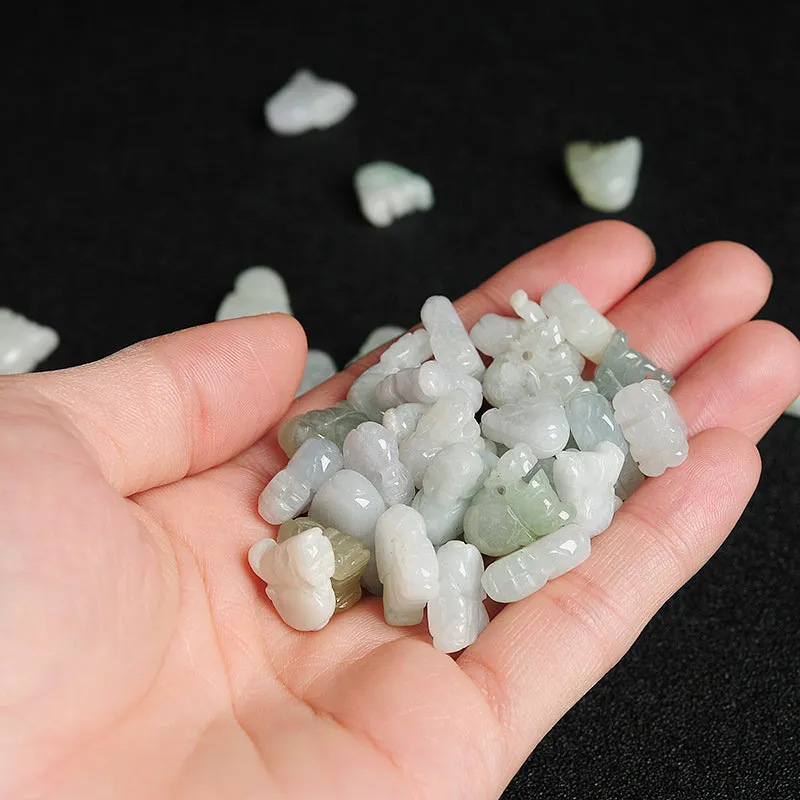 15X13X6mm Natural Jade Beads Jadeite Pixiu Bead WBD55