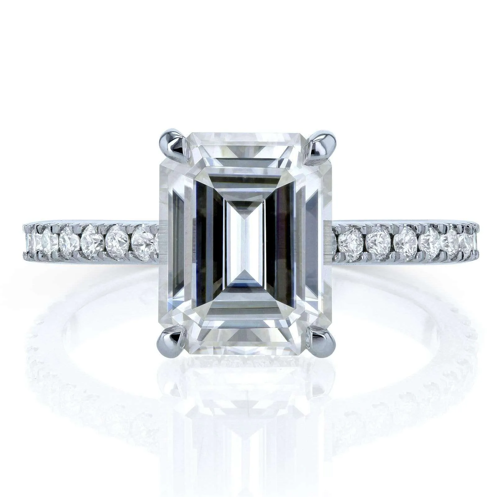 2-7/8ct.tw Emerald Drop Halo
