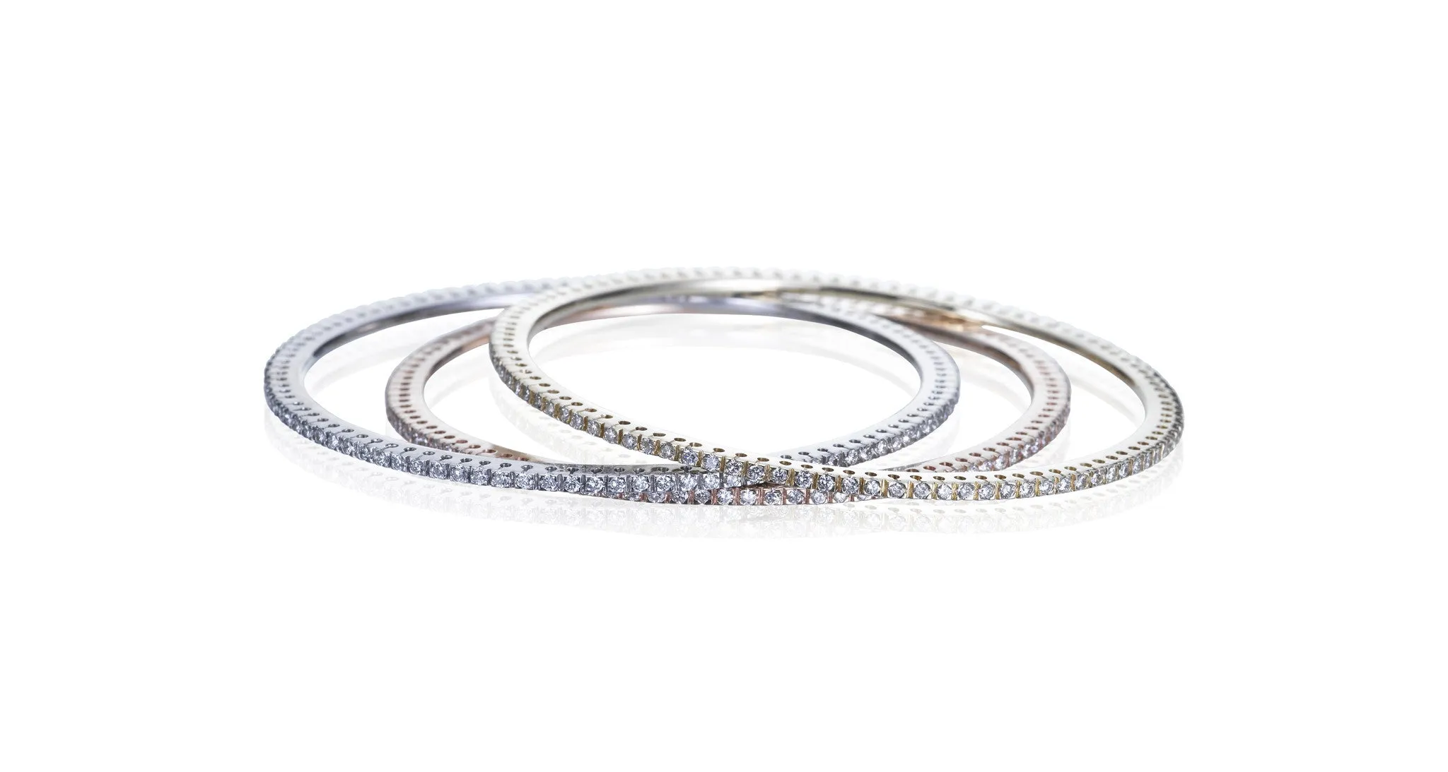 3-Tone Set of Bangle Bracelets (3)