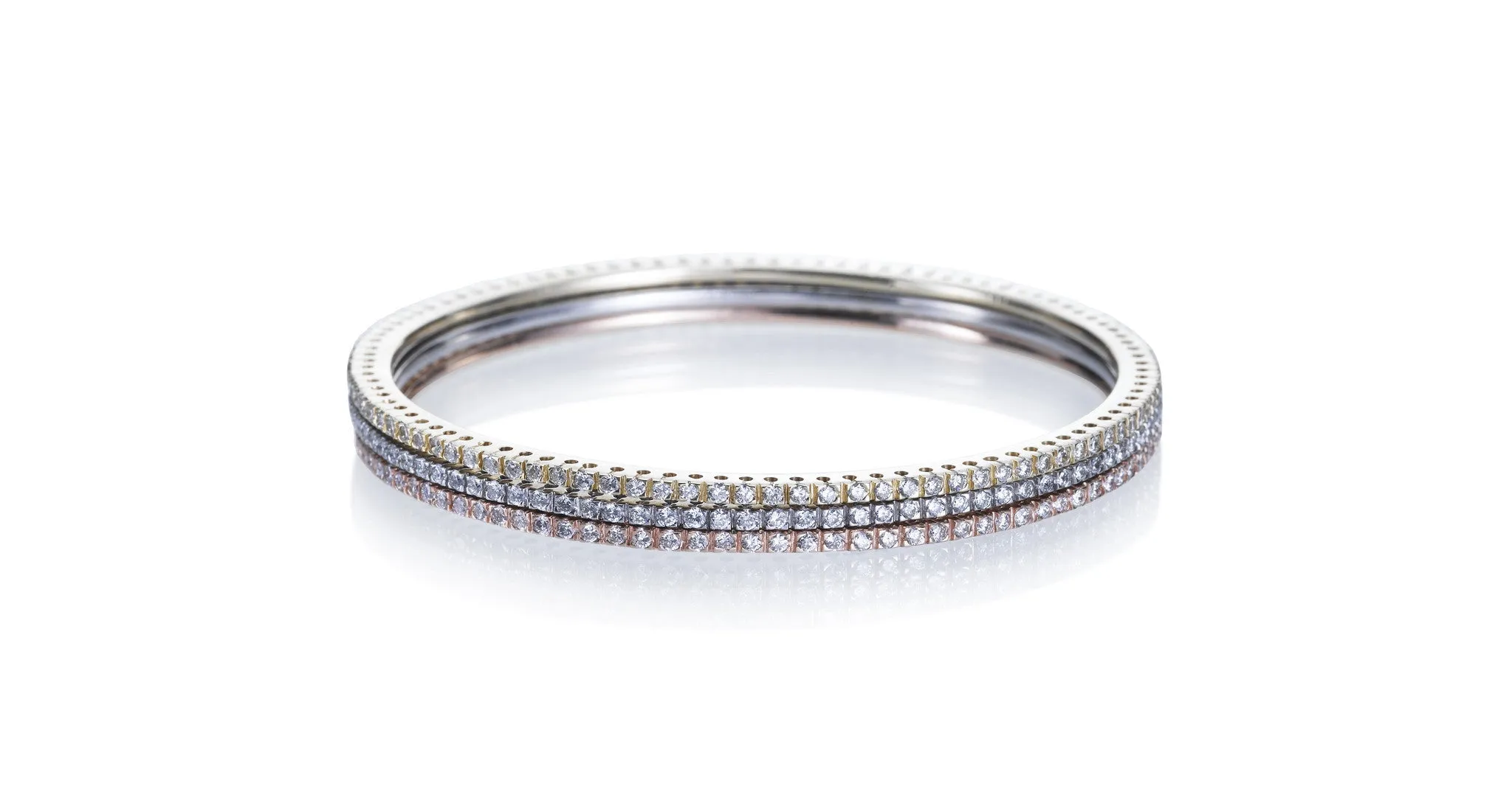 3-Tone Set of Bangle Bracelets (3)