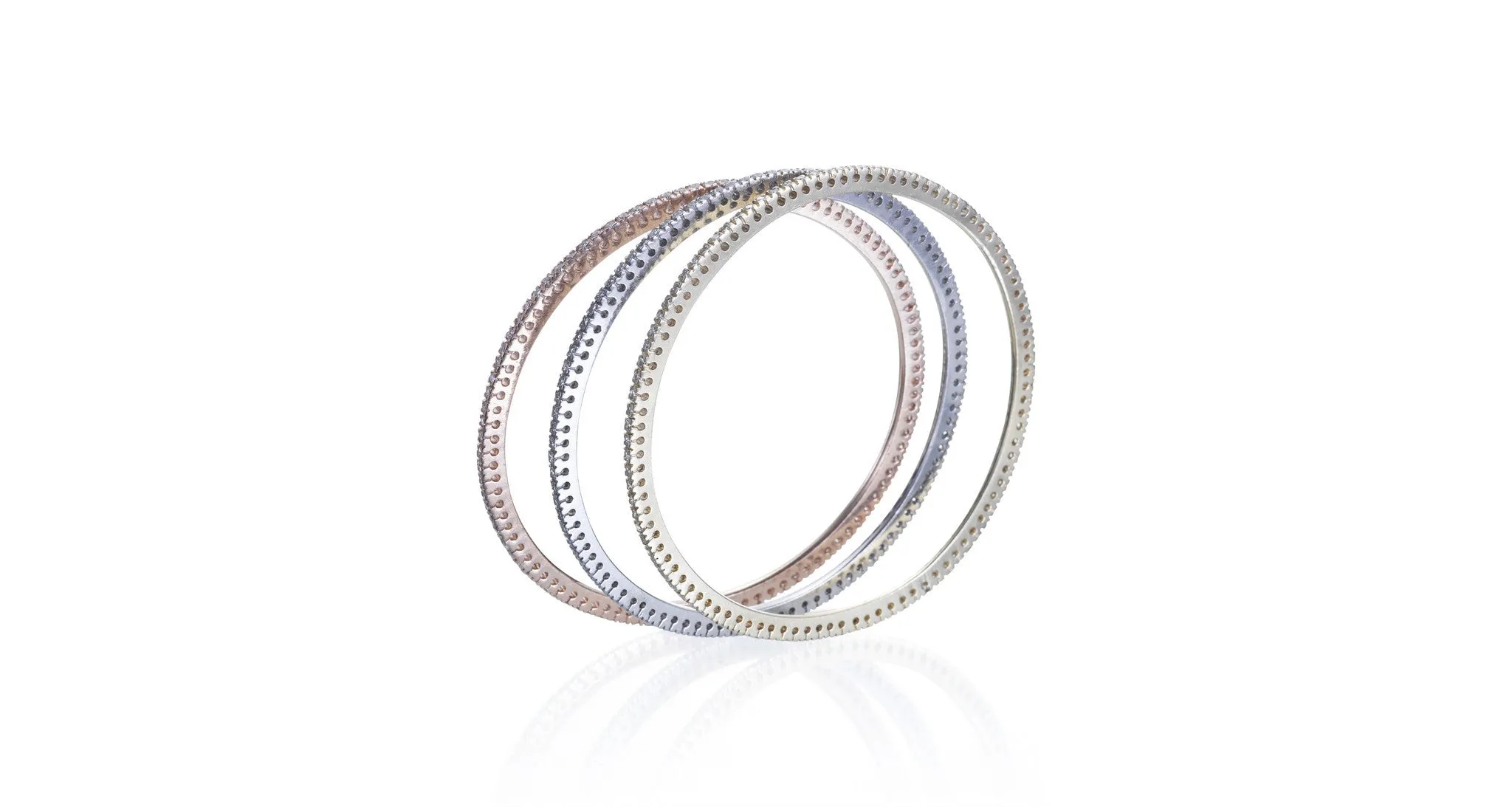 3-Tone Set of Bangle Bracelets (3)