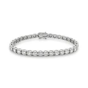 4.02ctw Diamond Illusion Bracelet