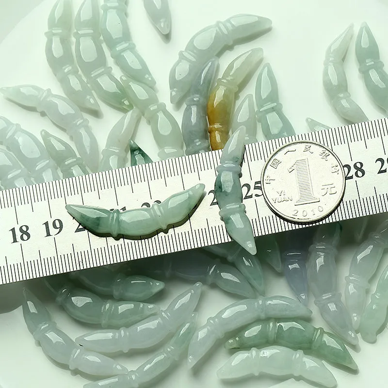 40X8X6mm Natural Jade Beads Jadeite Bead WBD52