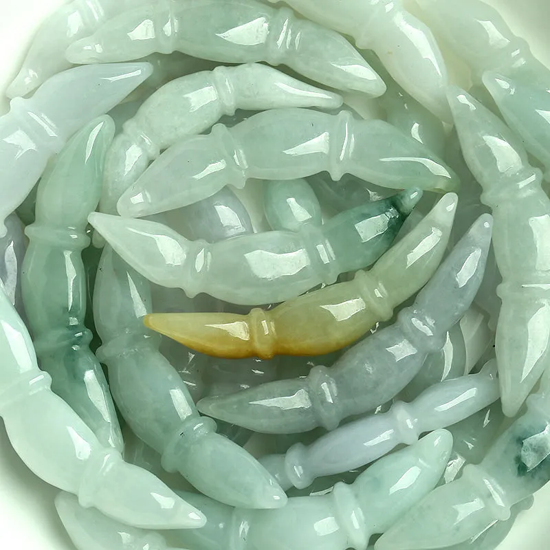 40X8X6mm Natural Jade Beads Jadeite Bead WBD52