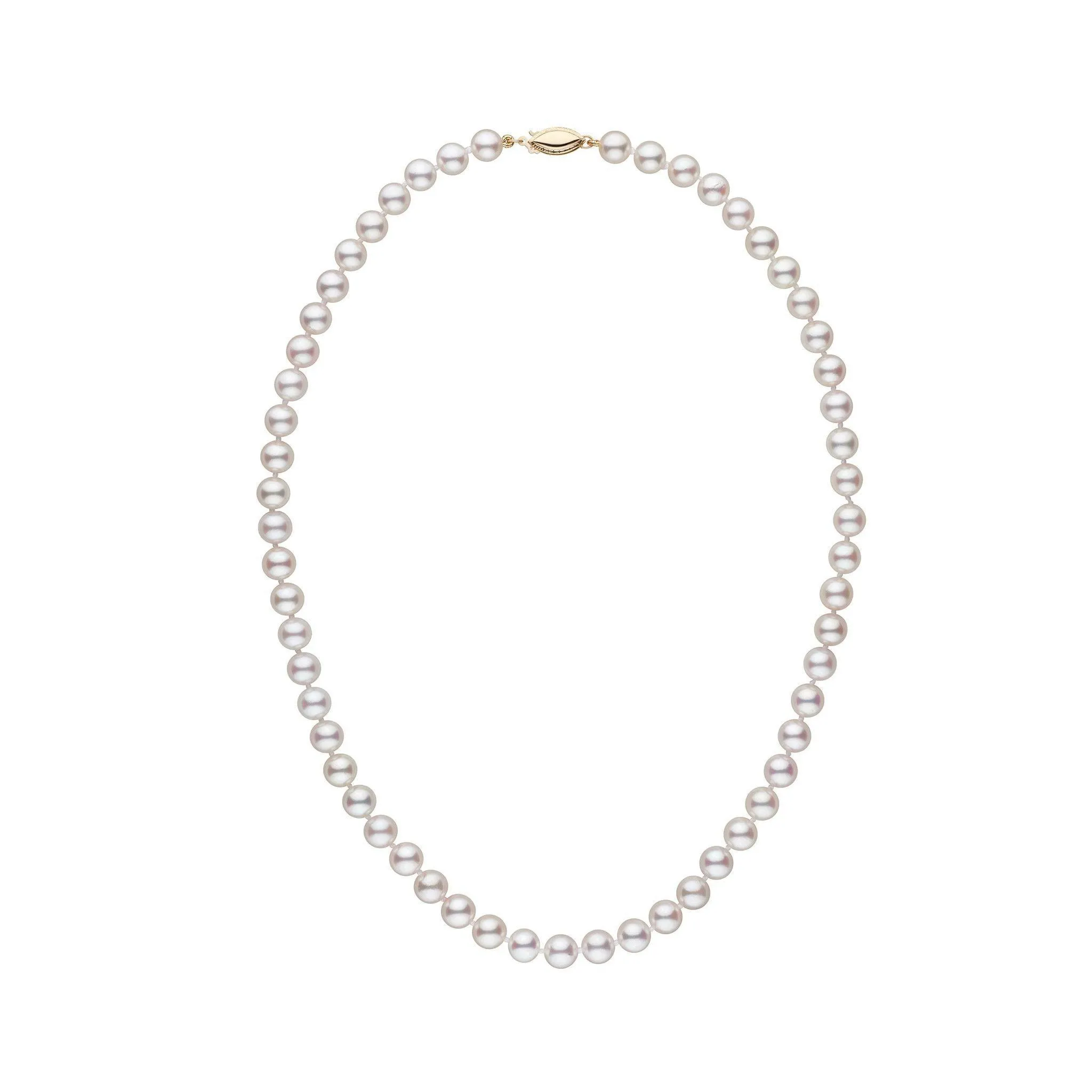 6.0-6.5 mm 16 Inch White Akoya AAA Pearl Necklace