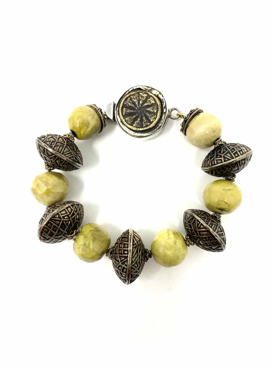 .925 Apple Green Agate Bracelet