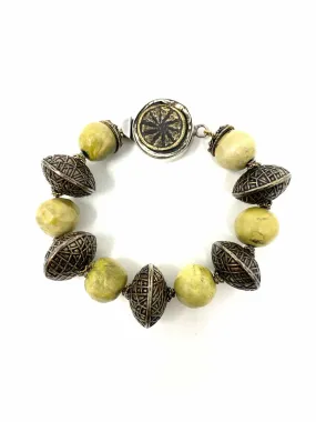 .925 Apple Green Agate Bracelet