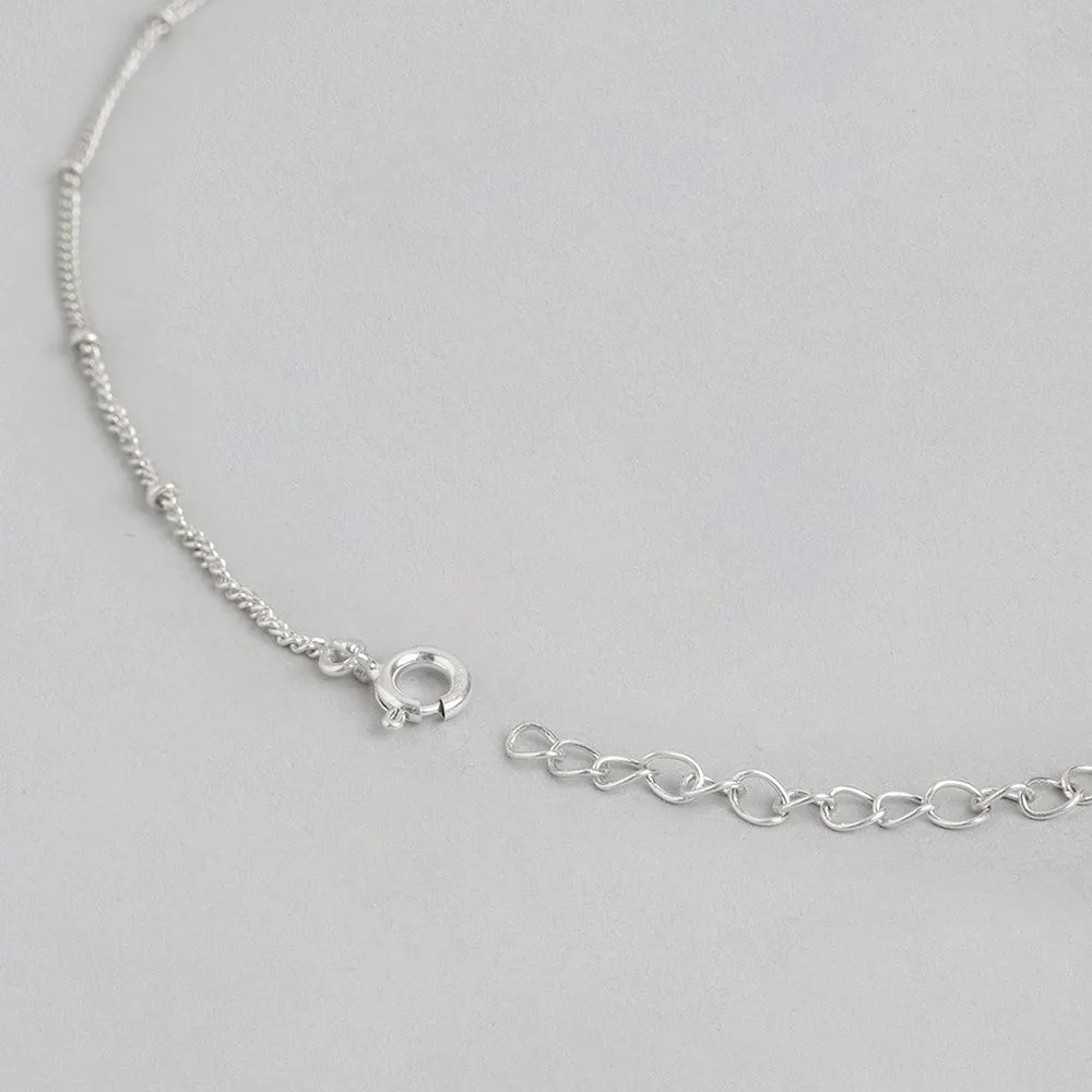 92.5 Silver Kundan Lotus Necklace
