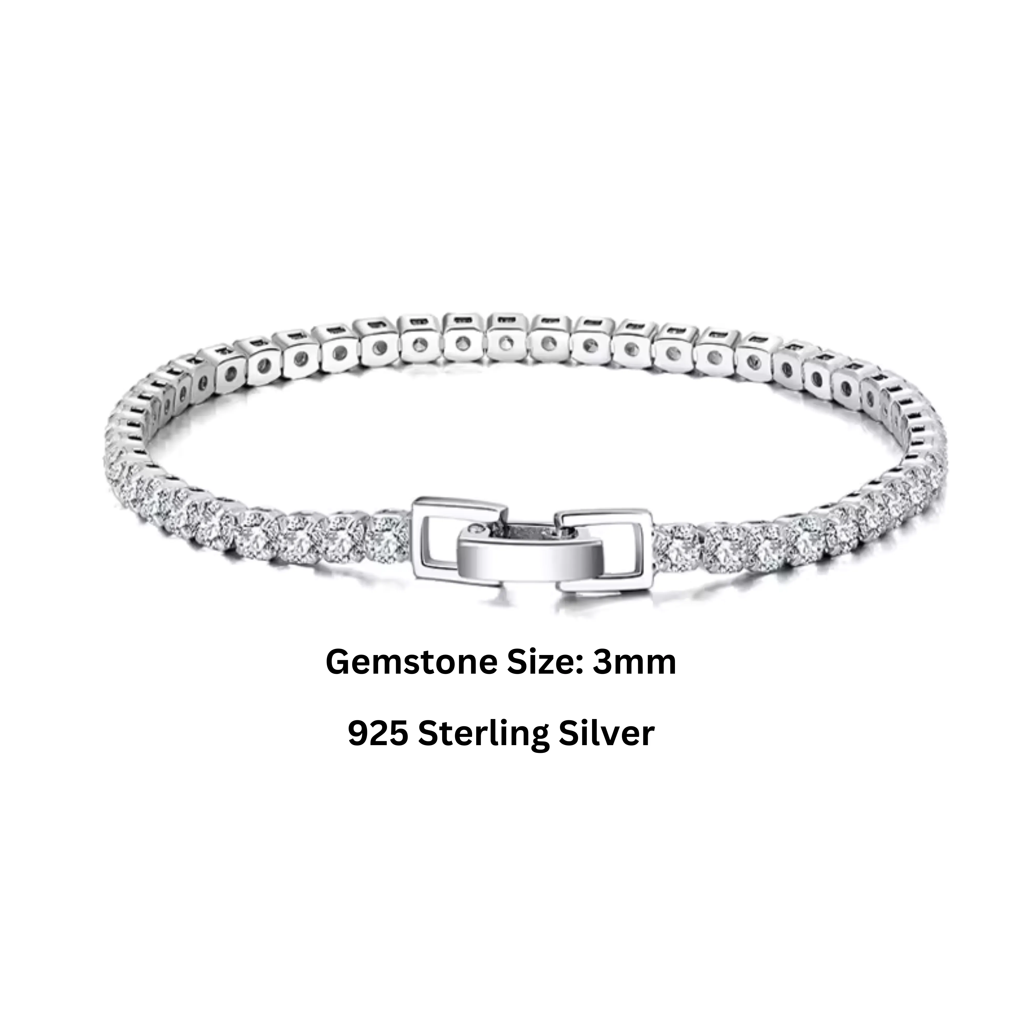 925 Sterling Silver Tennis Bracelet