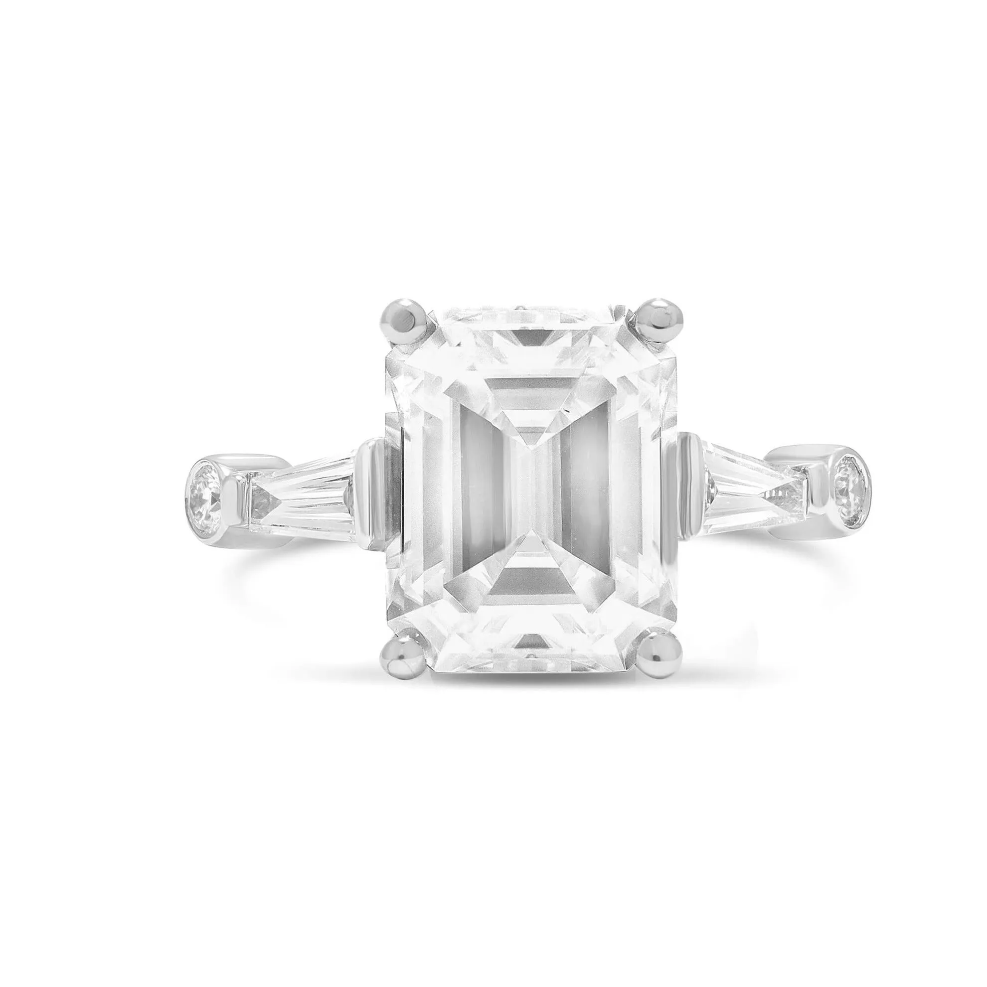 Alexis | Emerald Moissanite Engagement Ring