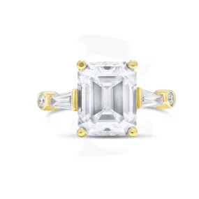 Alexis | Emerald Moissanite Engagement Ring