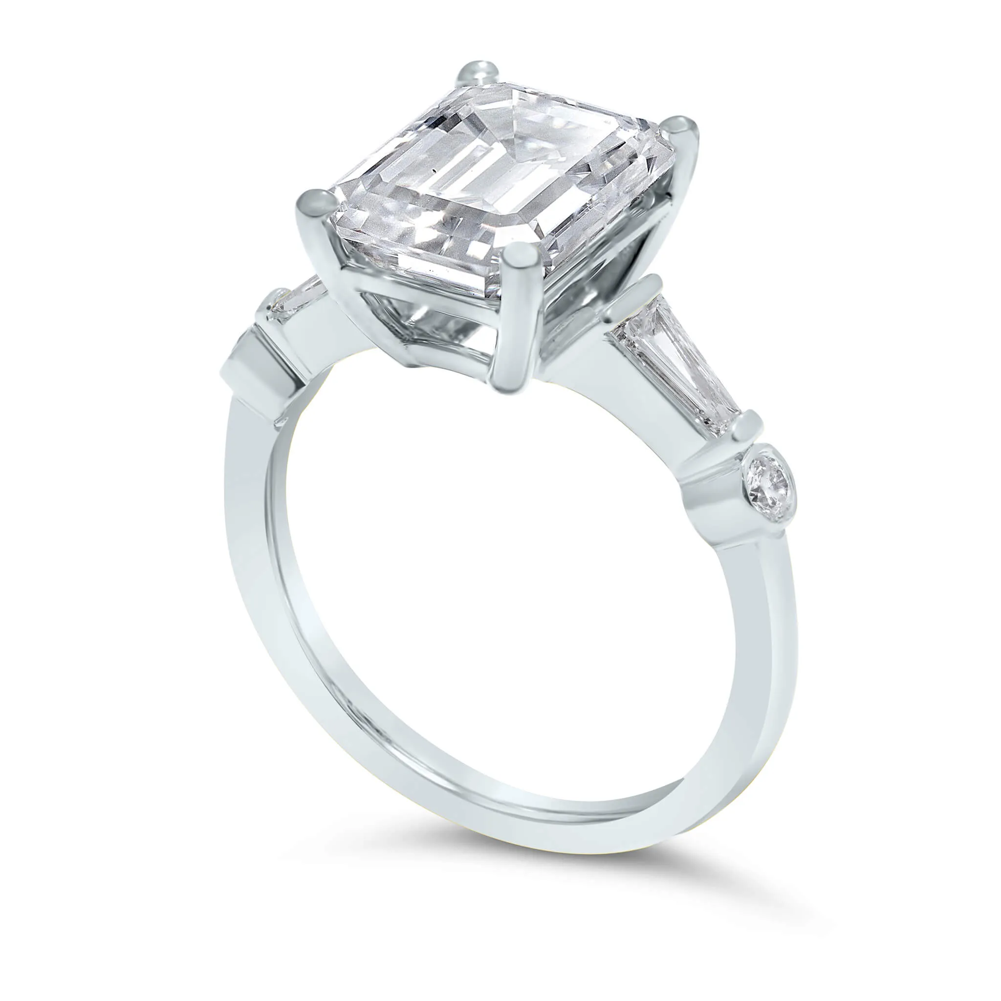 Alexis | Emerald Moissanite Engagement Ring
