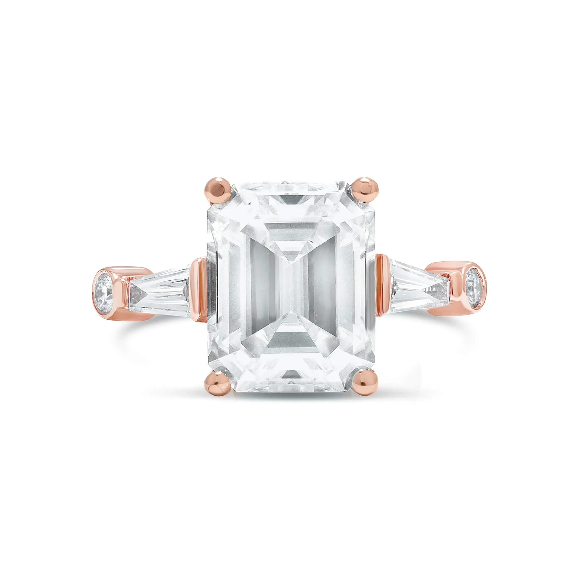 Alexis | Emerald Moissanite Engagement Ring