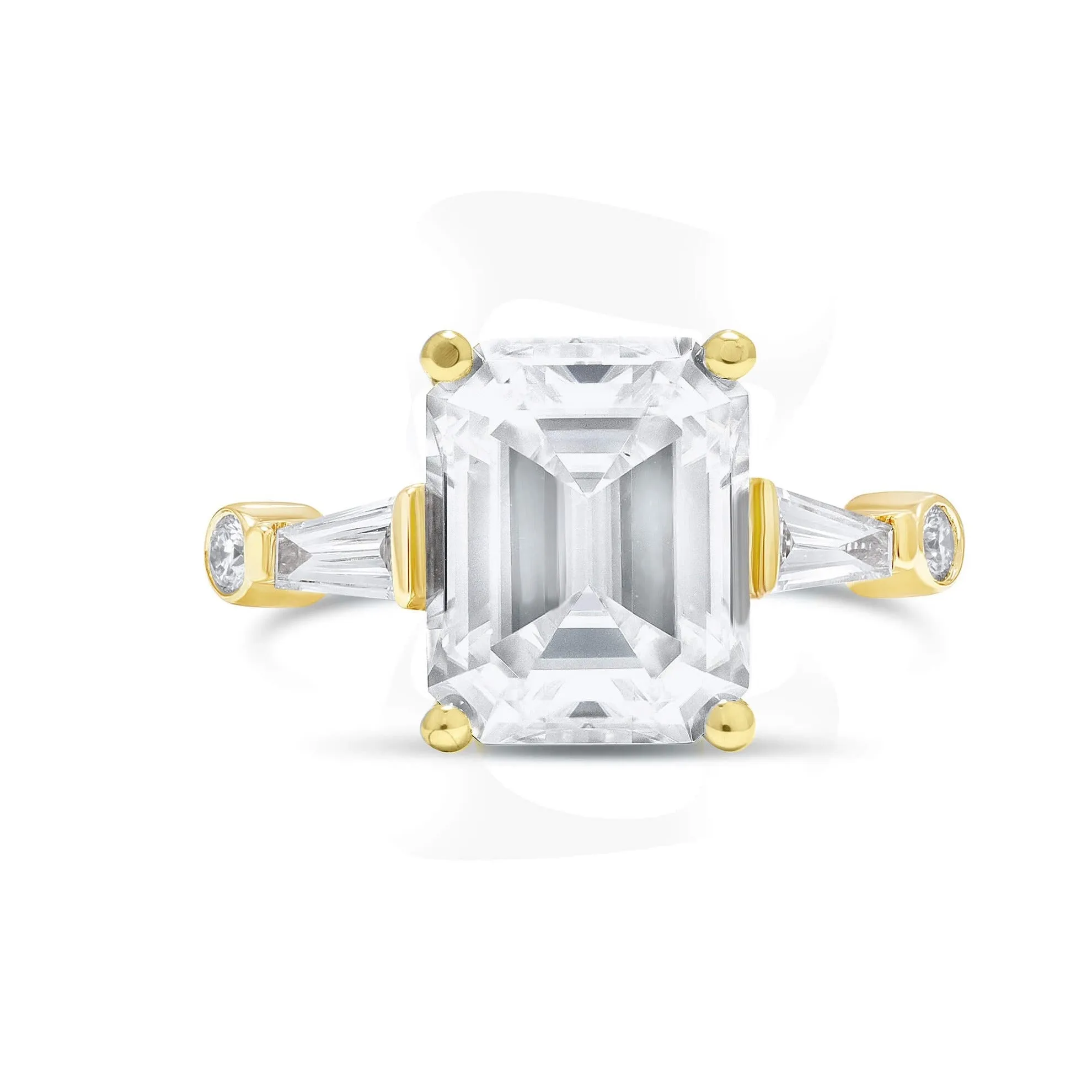 Alexis | Emerald Moissanite Engagement Ring
