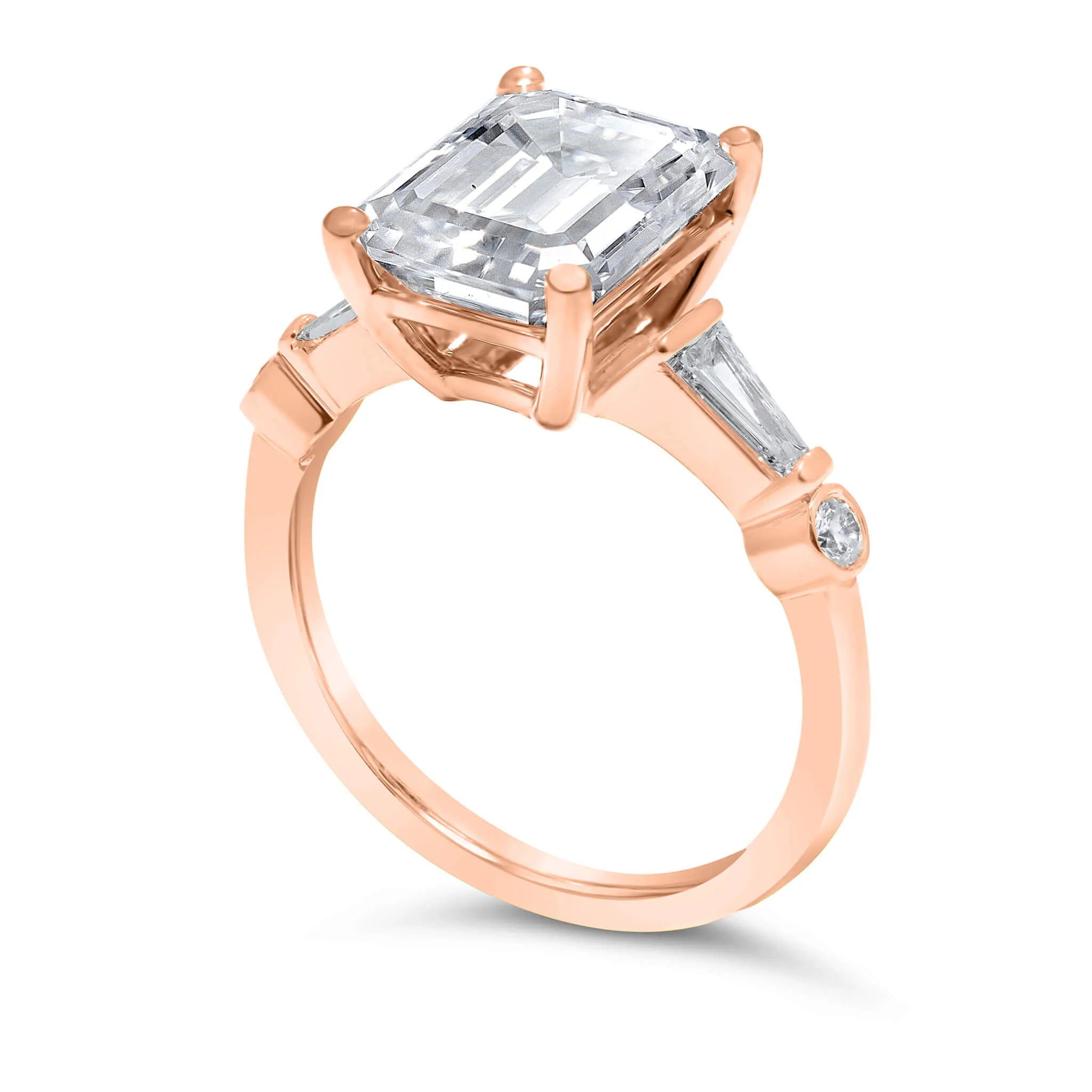 Alexis | Emerald Moissanite Engagement Ring