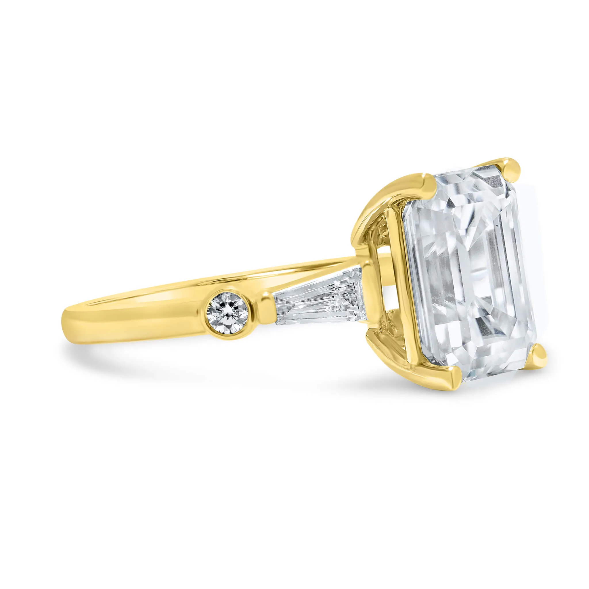 Alexis | Emerald Moissanite Engagement Ring