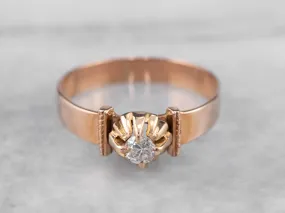 Antique Buttercup Diamond Engagement Ring