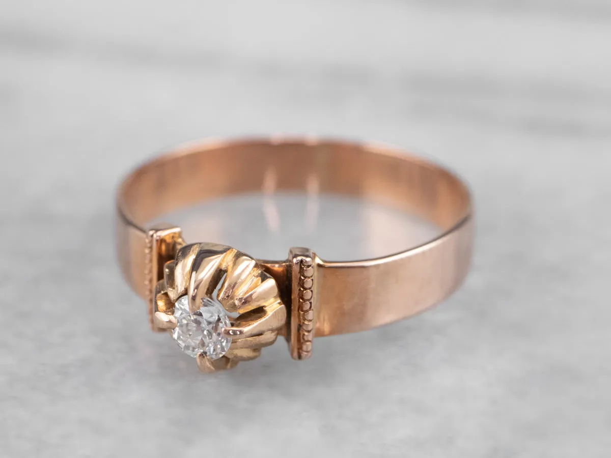 Antique Buttercup Diamond Engagement Ring