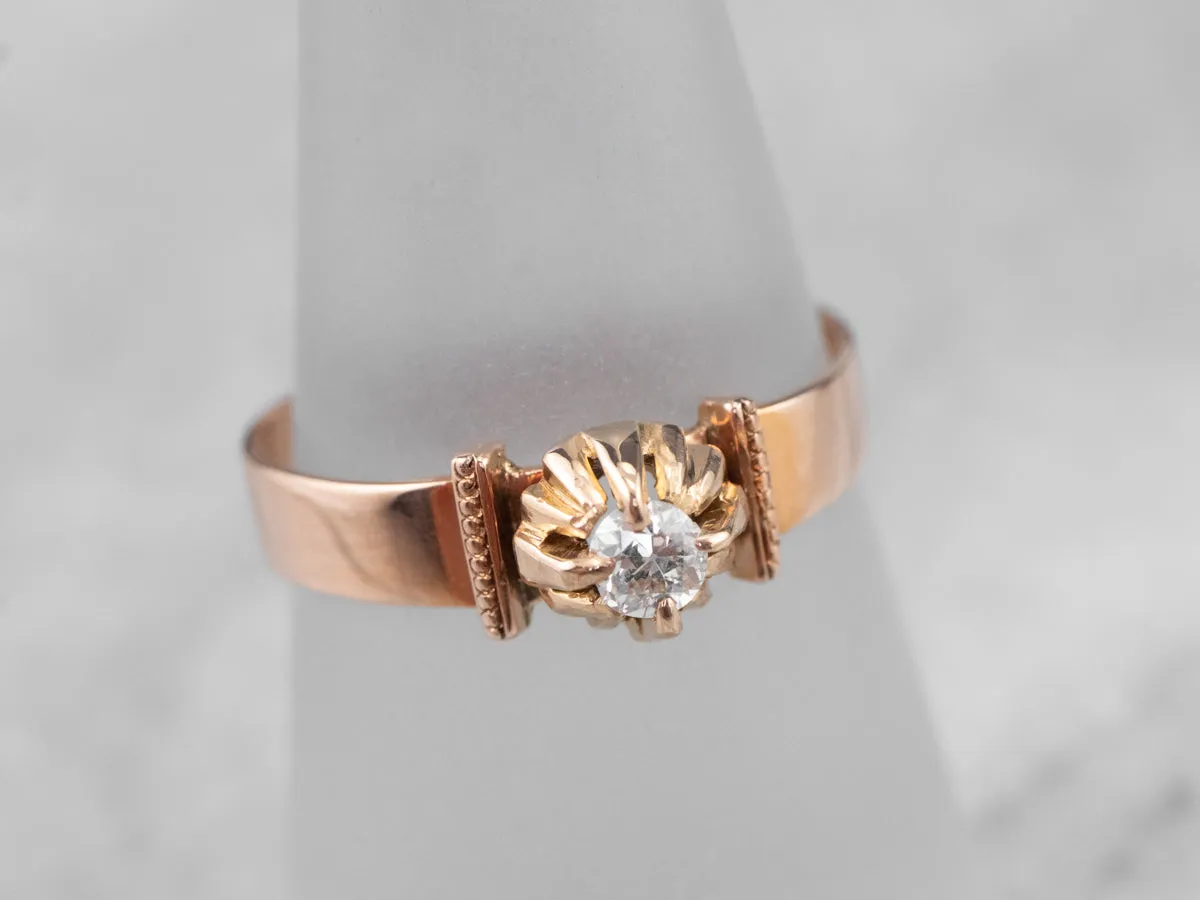 Antique Buttercup Diamond Engagement Ring