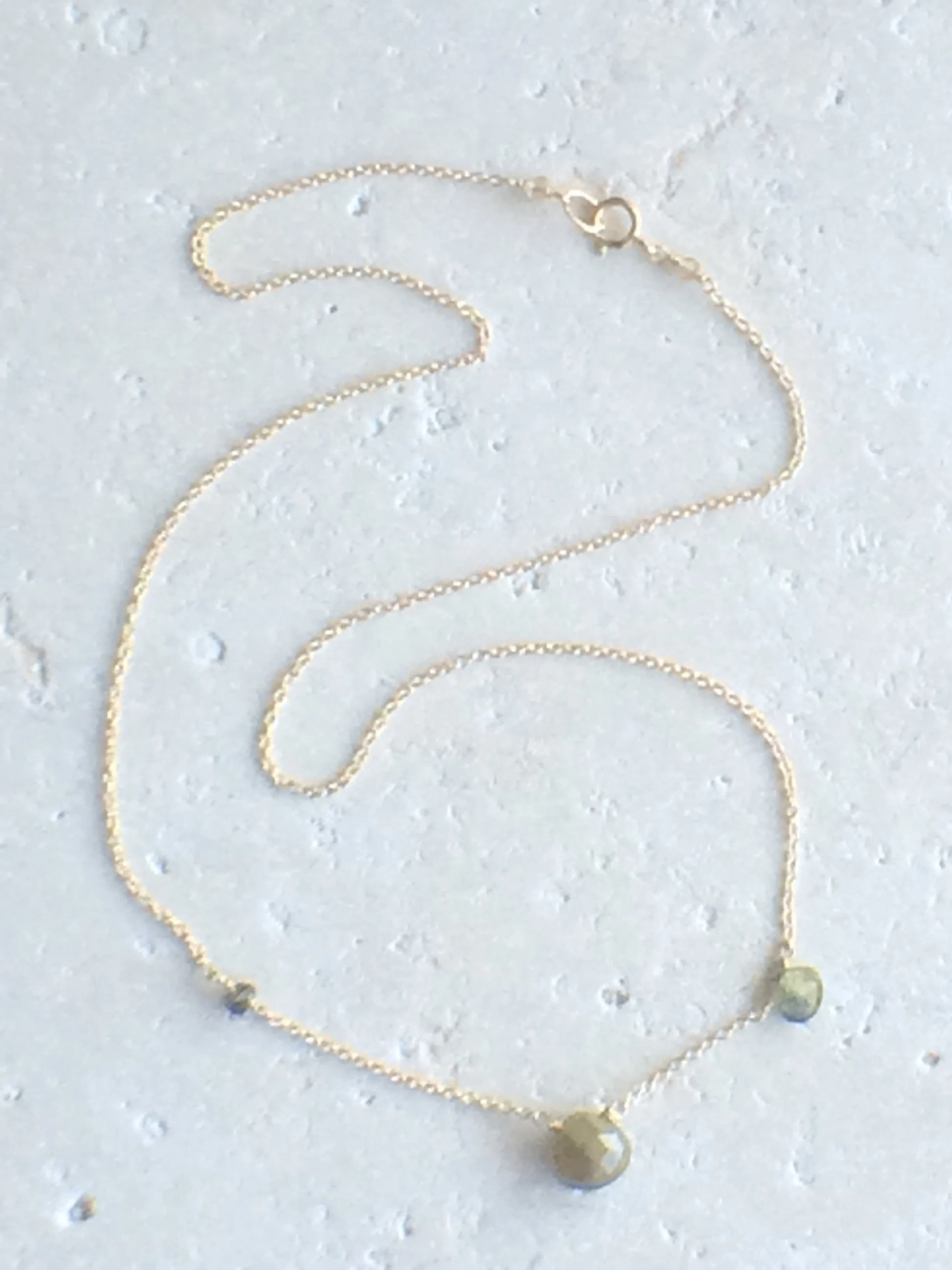Asymmetric Green Sapphire Necklace