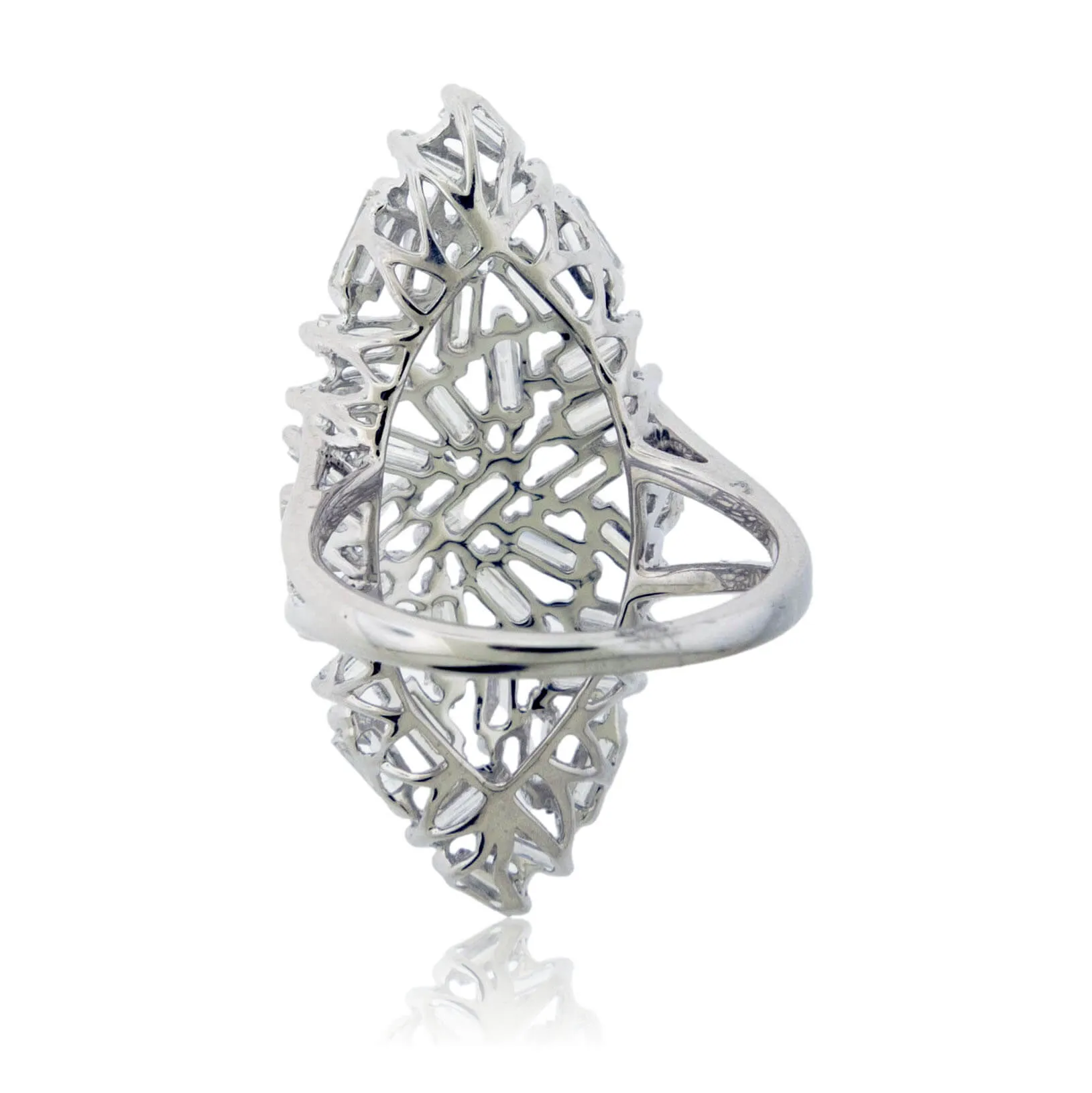 Baguette Cut Diamond Cluster Style Ring