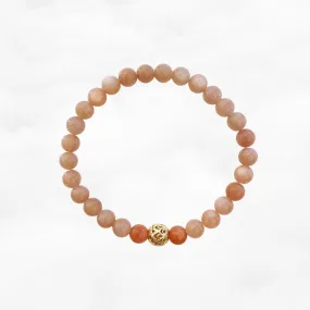 Beaded Sunstone Lotus Bracelet