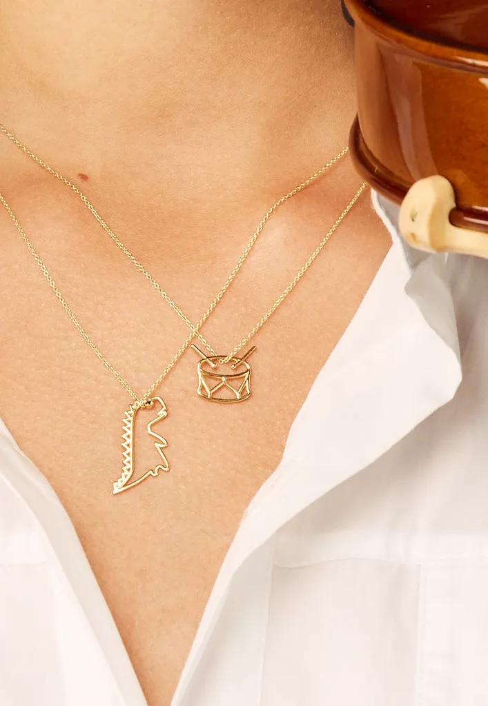 Blue Sapphire Dino Necklace