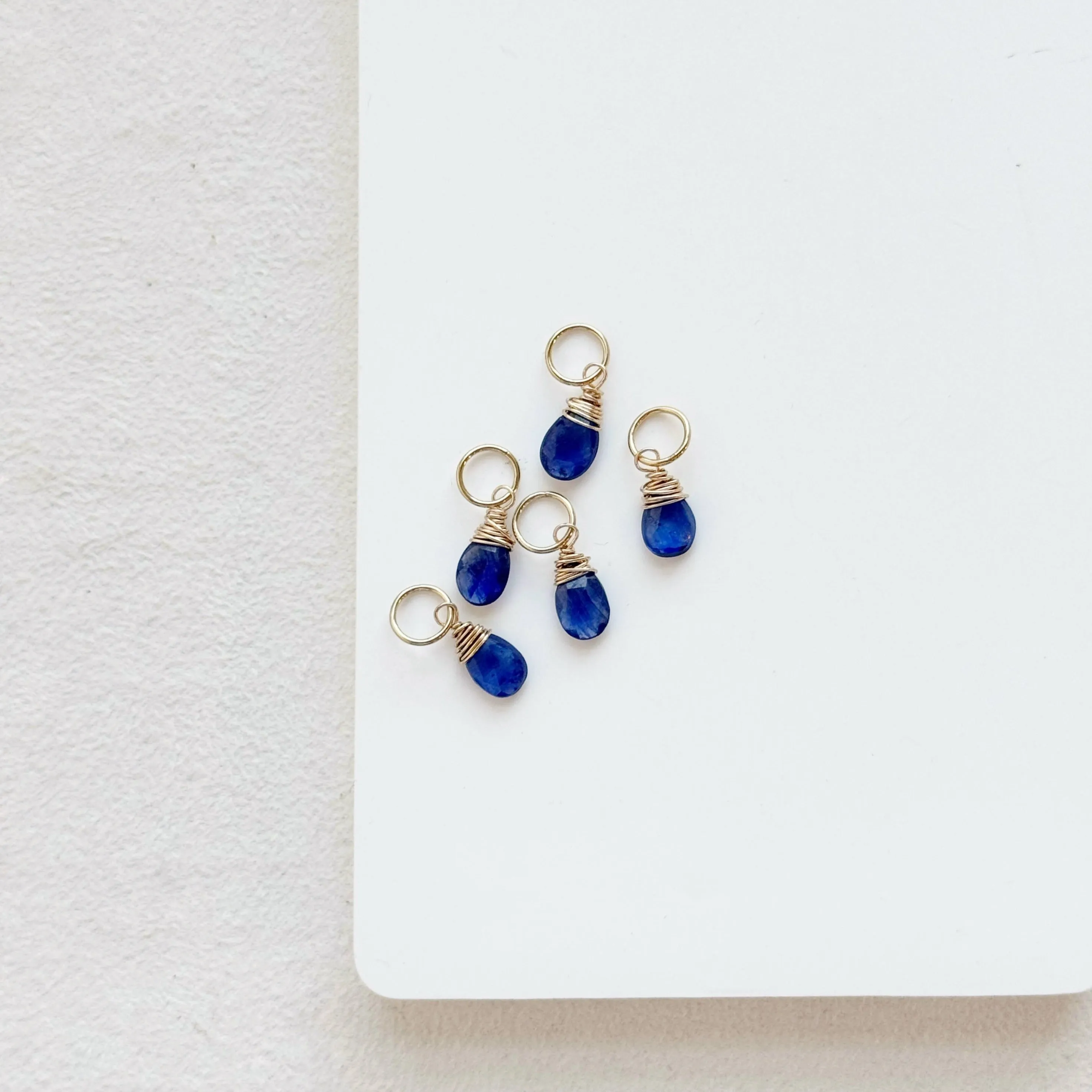 Blue Sapphire Drop Bijou Charm