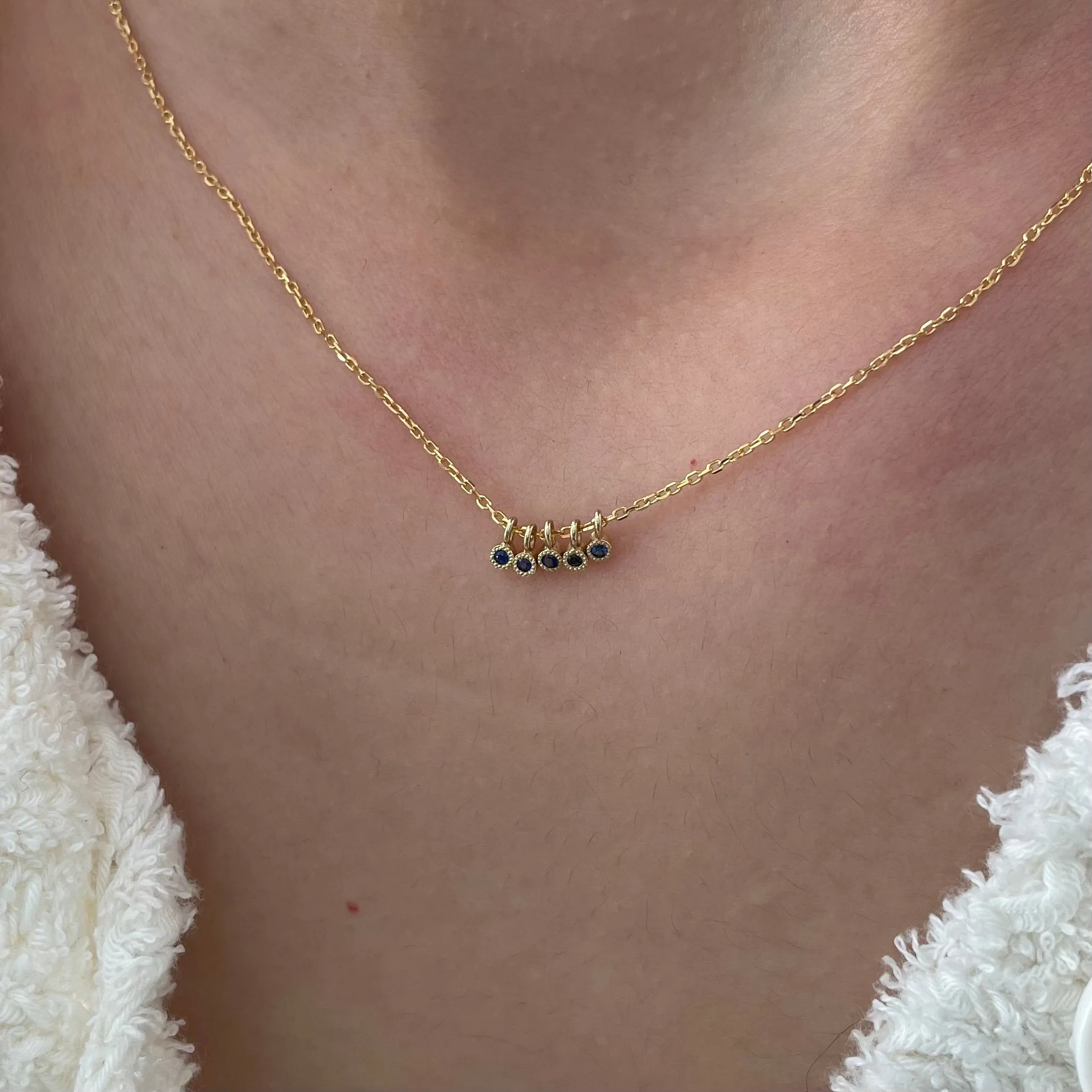 Blue Sapphire Milestones Necklace