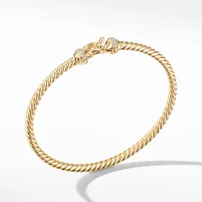 Buckle Bracelet in 18K Yellow Gold with Diamonds