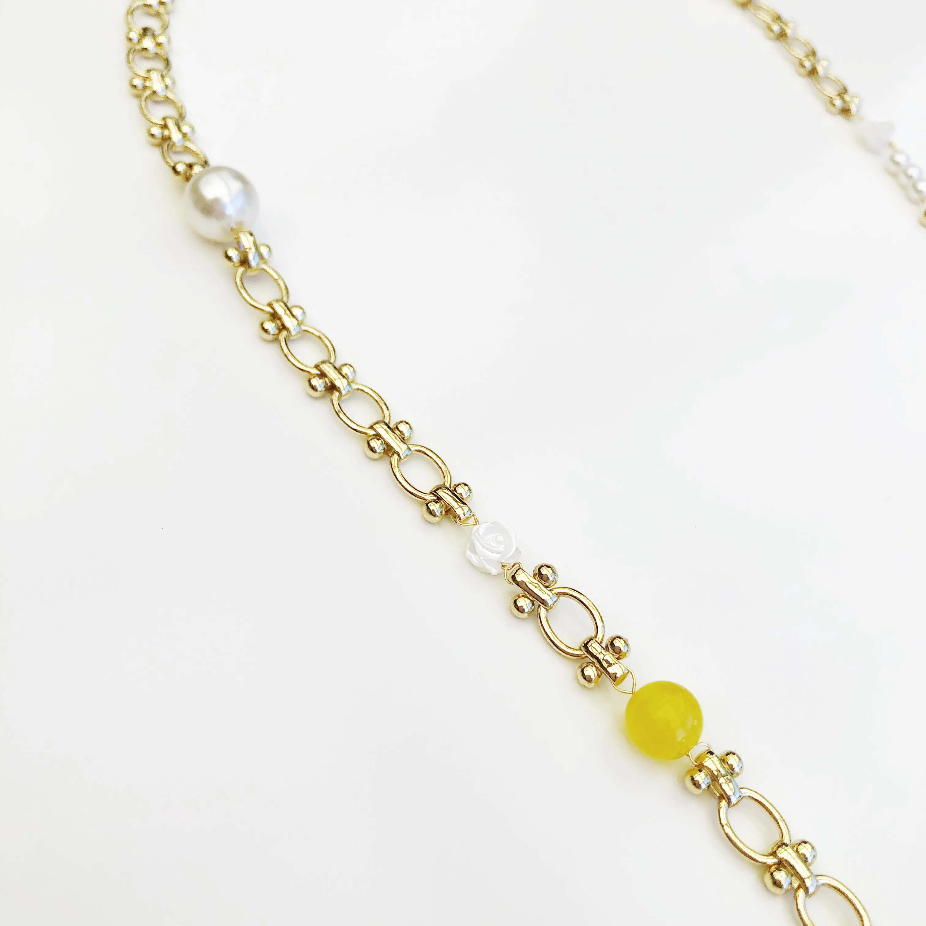 Butterfly Lovers Enamel Necklace Gold