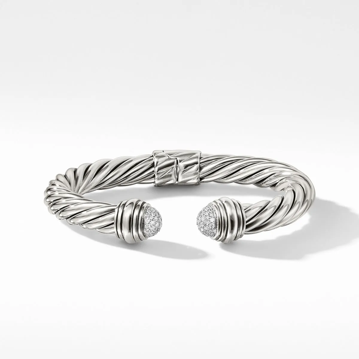 Cable Classics Pave Tip Bracelet with Diamonds